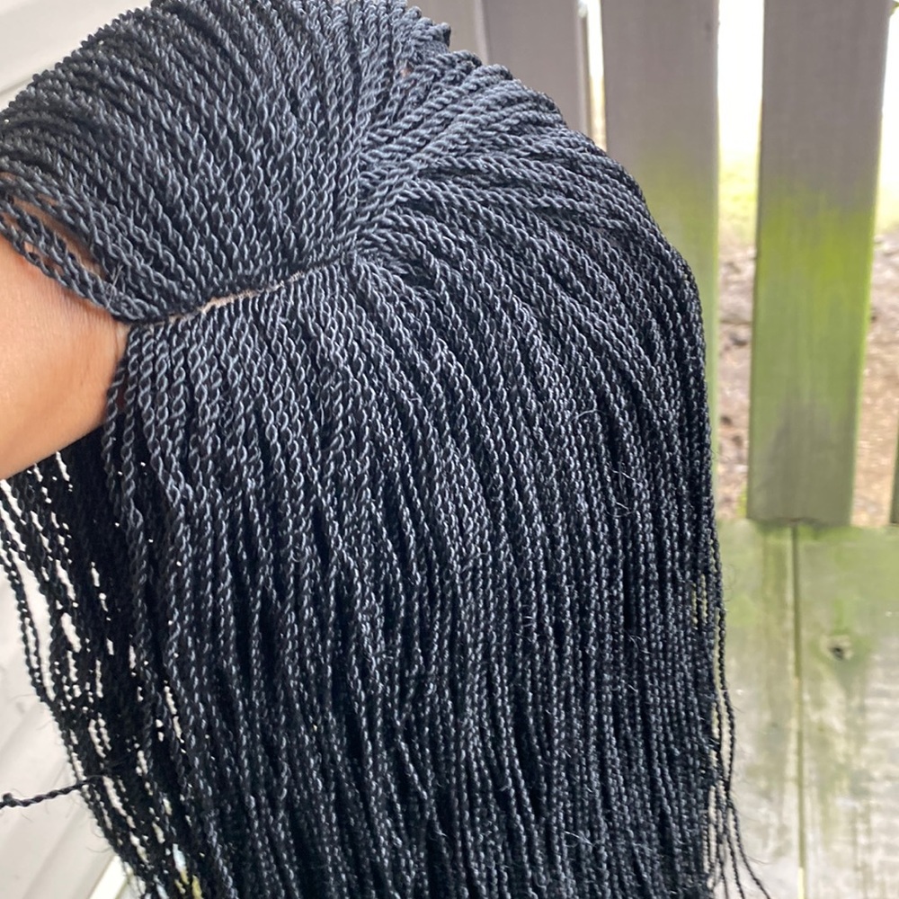 Micro twist wig#braided twist wig#Senegalese twist/ #twisted wig color black